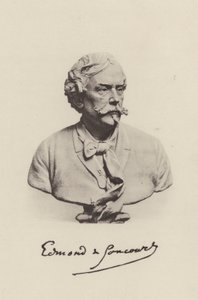Edmond de Goncourt, francuski powieściopisarz (zdjęcie czarno-białe) autorstwa (after) French Photographer