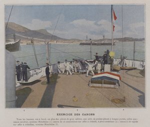 Ćwiczenie z armat (kolorowe zdjęcie) autorstwa (after) French Photographer