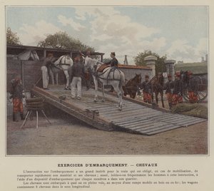 Ćwiczenia z internatem, konie (kolorowe zdjęcie) autorstwa (after) French Photographer