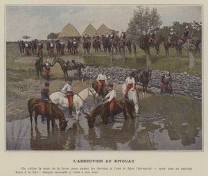 Pijalnia na biwaku (kolorowe zdjęcie) autorstwa (after) French Photographer