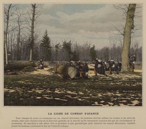 Natarcie na linię bojową (kolorowe zdjęcie) autorstwa (after) French Photographer
