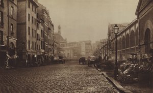Rue de la Tonnellerie, w Les Halles (zdjęcie czarno-białe) autorstwa (after) French Photographer