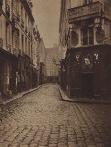 Rue du Four-Saint-Honore, róg rue de Vannes (zdjęcie czarno-białe) autorstwa (after) French Photographer