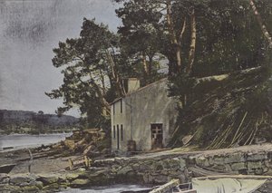 Jezioro w Auray (kolorowe zdjęcie) autorstwa (after) French Photographer