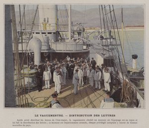 Vaguemestre, Dystrybucja listów (zdjęcie kolorowe) autorstwa (after) French Photographer
