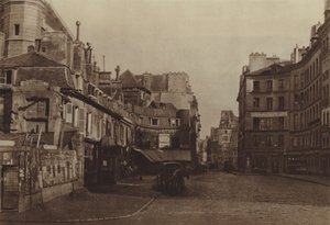 Plac Saint-Martin, widziany od rue Reaumur (zdjęcie czarno-białe) autorstwa (after) French Photographer