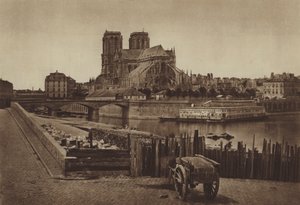 Absyda Notre-Dame (zdjęcie czarno-białe) autorstwa (after) French Photographer