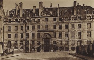 Główne wejście do Lycee Louis-le-Grand w 1887 roku (zdjęcie czarno-białe)