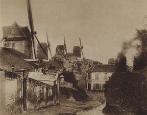 Młyny w Montmartre w 1845 r. (zdjęcie czarno-białe) autorstwa (after) French Photographer
