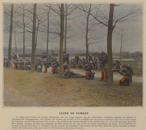 Linia bojowa (kolorowe zdjęcie) autorstwa (after) French Photographer