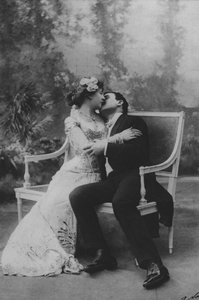 Louise Bignon i Severin (zdjęcie czarno-białe) autorstwa (after) French Photographer