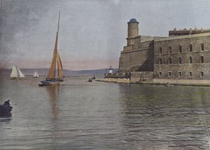 Marsylia, Fort Saint-Jean (kolorowe zdjęcie) autorstwa (after) French Photographer