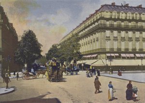 Paryż, Les Boulevards (kolorowe zdjęcie) autorstwa (after) French Photographer