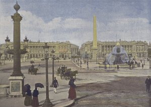 Paryż, Place de la Concorde (kolorowe zdjęcie) autorstwa (after) French Photographer