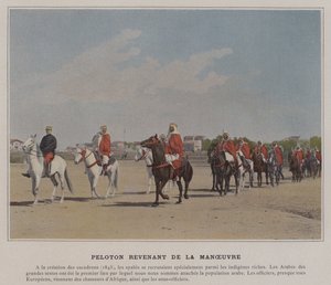 Pluton powracający z manewru (kolorowe zdjęcie) autorstwa (after) French Photographer