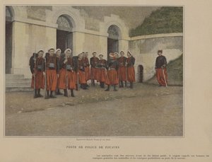 Posterunek policji w Zouaves (kolorowe zdjęcie) autorstwa (after) French Photographer