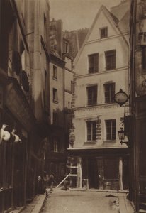 Rue Pirouette i Rue Mondetour (zdjęcie czarno-białe) autorstwa (after) French Photographer