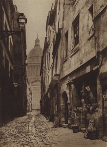 Rue des Carmes i Rue Valette (zdjęcie czarno-białe) autorstwa (after) French Photographer
