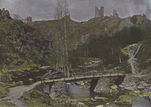 Ruines de Crozant (kolorowe zdjęcie) autorstwa (after) French Photographer