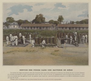 Serwis części w akumulatorze oblężniczym (kolorowe zdjęcie) autorstwa (after) French Photographer