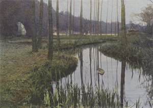 Vaux de Cernay, Le Ruisseau (kolorowe zdjęcie) autorstwa (after) French Photographer