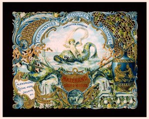 Karta reklamowa drukarni Mazerand, Cirey-sur-Vezouze, Francja (chromolitografia) autorstwa (after) French School