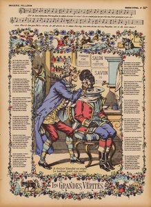 Les Grandes Verites (kolorowy grawerunek) autorstwa (after) French School