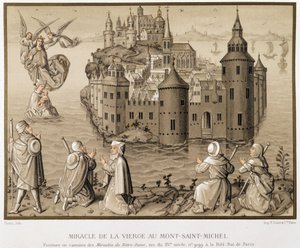 Cud Dziewicy w Mont-Saint-Michel - faksymile obrazu camaieu „Cuda Matki Bożej” autorstwa (after) French School