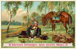 Pożegnanie z życiem (chromolitho) autorstwa (after) German School