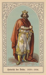 Henryk III, Święty Cesarz Rzymski (kolorowa litografia)
