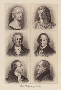 Johann Wolfgang von Goethe, niemiecki poeta i dramaturg (litografia) autorstwa (after) German School