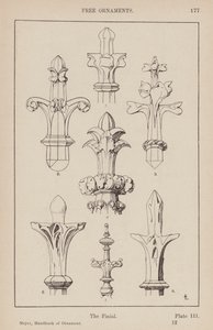 Ornament: Bezpłatne ozdoby, Zwieńczenie (grawerunek) autorstwa (after) German School