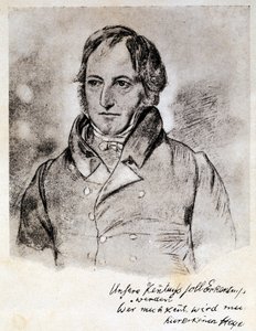 Portret Georga Wilhelma Friedricha Hegla (1770-1831), niemieckiego filozofa i idealisty. Grawerowanie wg rysunku G. Hensela.