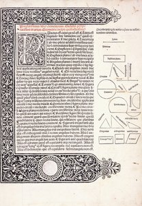 Strona z „Elementa Geometrica” Euklidesa przetłumaczona na łacinę autorstwa (after) Greek School