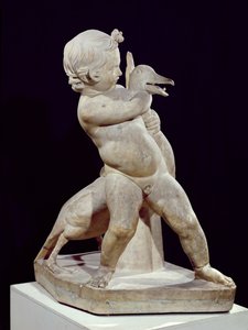 Dziecko Gęsi, replika hellenistycznego oryginału przypisywanego Boethosowi (3 pne) (marmur) autorstwa (after) Greek School