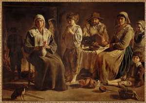 Famille de paysans dans un interieur Rodzina rolników w swoim wiejskim domu ... autorstwa (after) Le Nain Brothers
