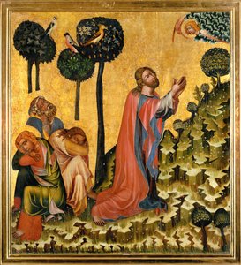 "Jezus w gaju oliwnym autorstwa (aka master of Hohenfurt) Master of Vyssi Brod