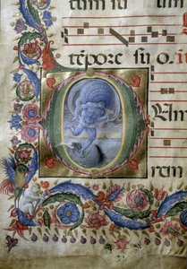 Podświetlana strona graduału (Miniatura autorstwa (c.1445 1527) Liberale da Verona