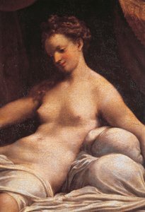 Danae, ok. 1531, Antonio Allegri, znany jako Correggio (1489-ok. 1534), olej na płótnie