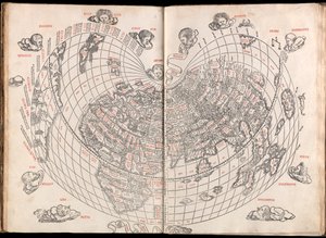 Claudii Ptholemaei Alexandrini liber geographiae cum tabulis et universali figura et cum additione locorum quae a recentioribus reperta sunt diligenti cura emendatus et impressus autorstwa (c.90 168)(after) Ptolemy