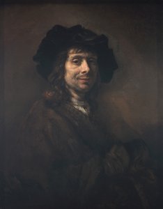 Portret młodego mężczyzny (być może artysty) 1661-62 (olej na płótnie) autorstwa (studio of) Rembrandt Harmensz. van Rijn