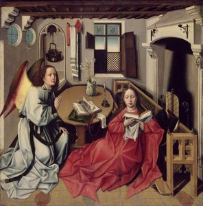 Zwiastowanie po 1500 autorstwa 13758-1444 Master of Flemalle