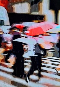 Czerwony parasol autorstwa Mavet