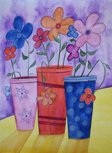 Doniczki autorstwa Marys Watercolors