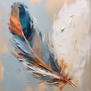 Piękna paleta kolorów Czerwony Niebieski Obraz olejny, wydruki ścienne Home Decor autorstwa F. Abderrahim