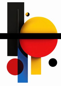 Estetyczna tapeta Abstrakcyjne kształty geometryczne, druk online na płótnie na żądanie autorstwa F. Abderrahim