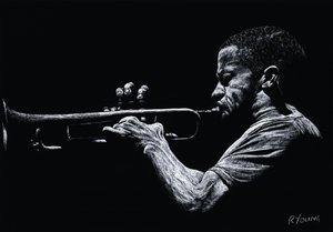 Współczesny trębacz jazzowy autorstwa Richard Young