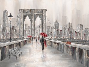 Róże, Most Brookliński autorstwa Isabella Karolewicz