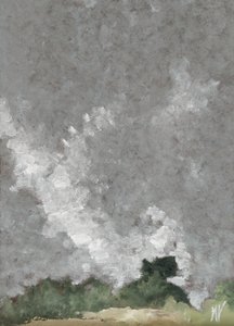 Żywopłot i chmury autorstwa M. Vet