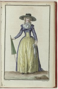 Cabinet des Modes lub New Modes, 1 marca 1786, zeszyt 8, pl. I